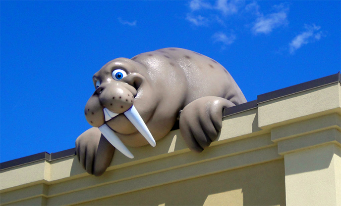 用大型水泥雕塑裝飾的兒童樂園顏值很高－國內(nèi)很少使用