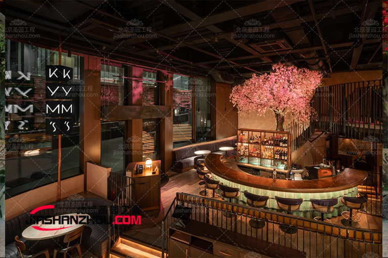 具特色室內(nèi)外仿真樹櫻花樹如何創(chuàng)建日式f 格酒店