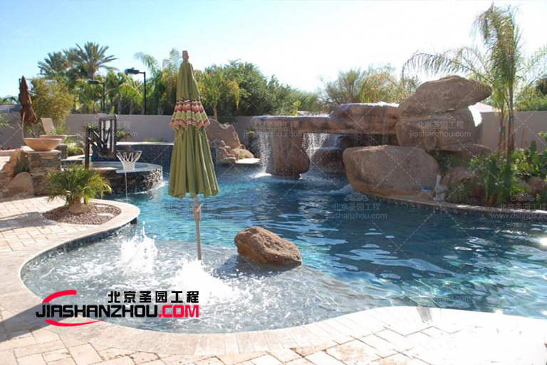 天津濱海新區(qū)別墅水泥塑石假山園林景觀配套設(shè)計