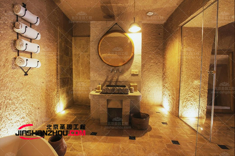 天然巖洞酒店衛(wèi)浴為奢華空間設計是豪華度假勝地優(yōu)選