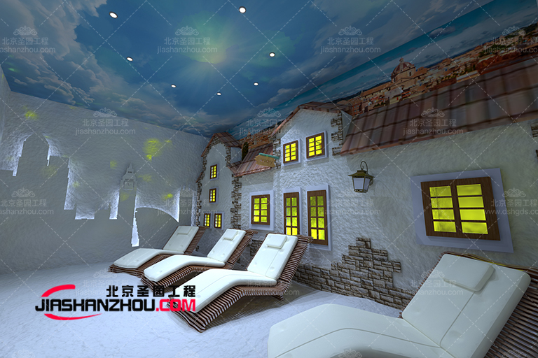 上海超火溜娃網(wǎng)紅仿真洞穴主題兒童鹽療房