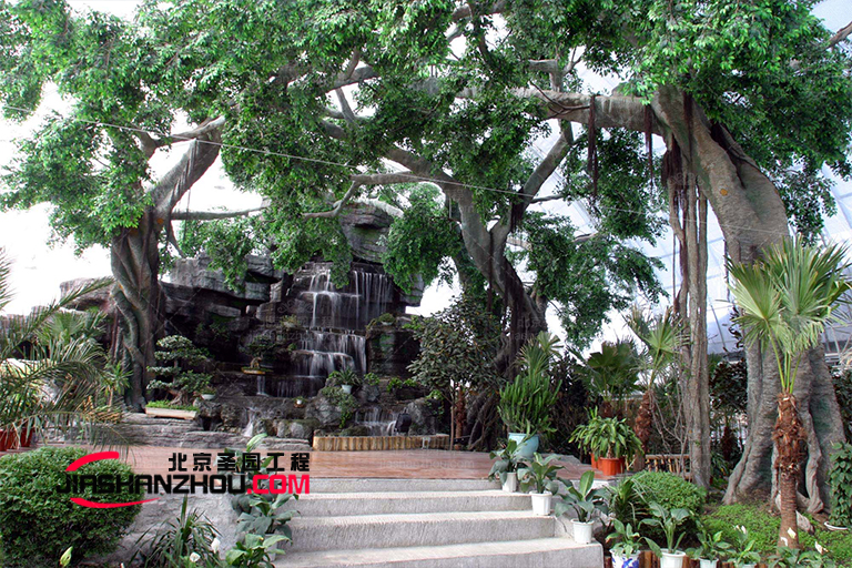 江蘇溧陽(yáng)燕山公園大型仿真樹(shù)工程施工
