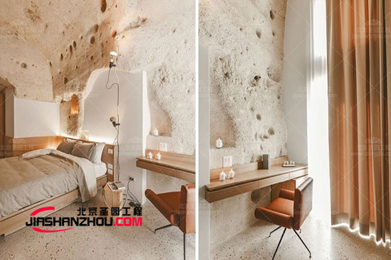 夢幻的仿真巖洞客棧幾乎配備了您想要的一切