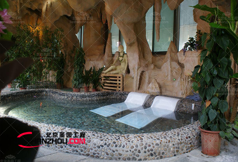 仿真天然巖洞酒店衛(wèi)浴大小取決于對個人空間和形狀的需求