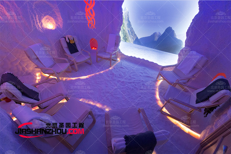 豪華的養(yǎng)生鹽洞酒店臥室充滿(mǎn)浪漫氣息