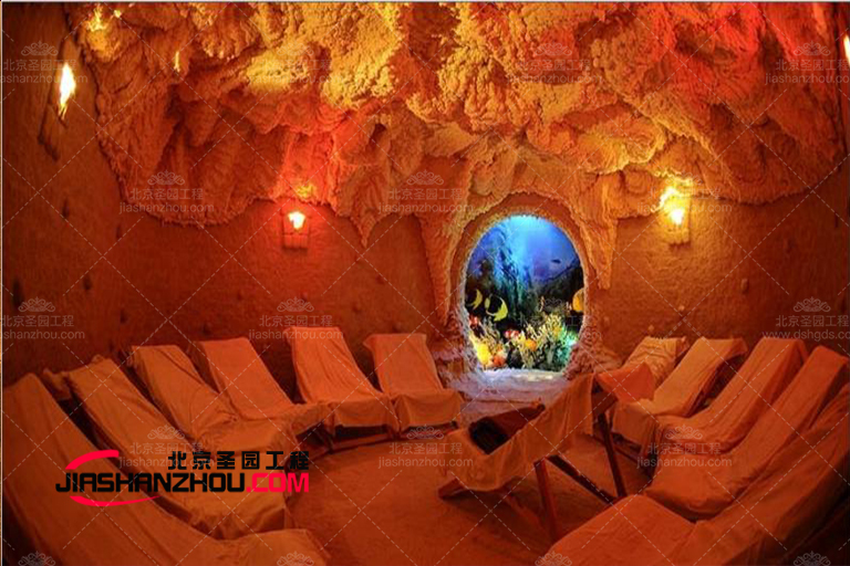 美麗的法國(guó)鄉(xiāng)村式現(xiàn)代養(yǎng)生鹽洞酒店設(shè)計(jì)制作