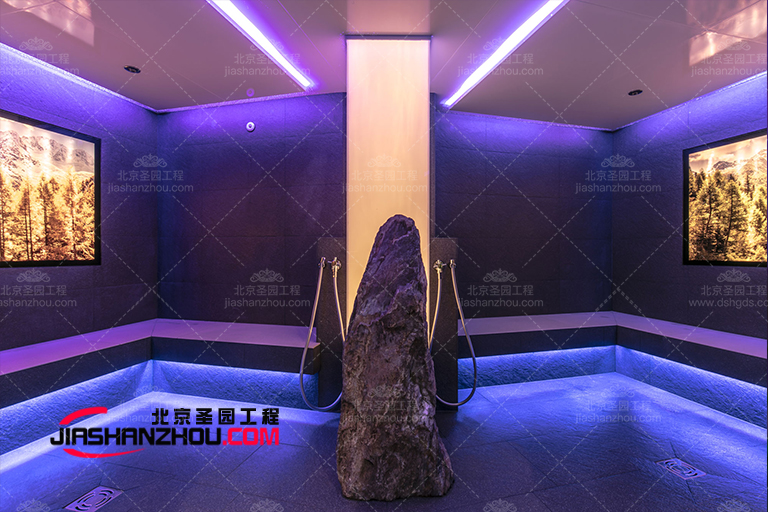 時(shí)尚的鹽洞鹽療汗蒸房看起來(lái)既現(xiàn)代又迷人