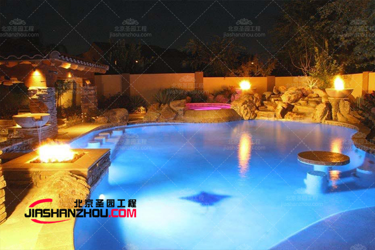 萬科翡翠西湖塑石假山景觀水池圍欄設(shè)計(jì)的一部分欣賞