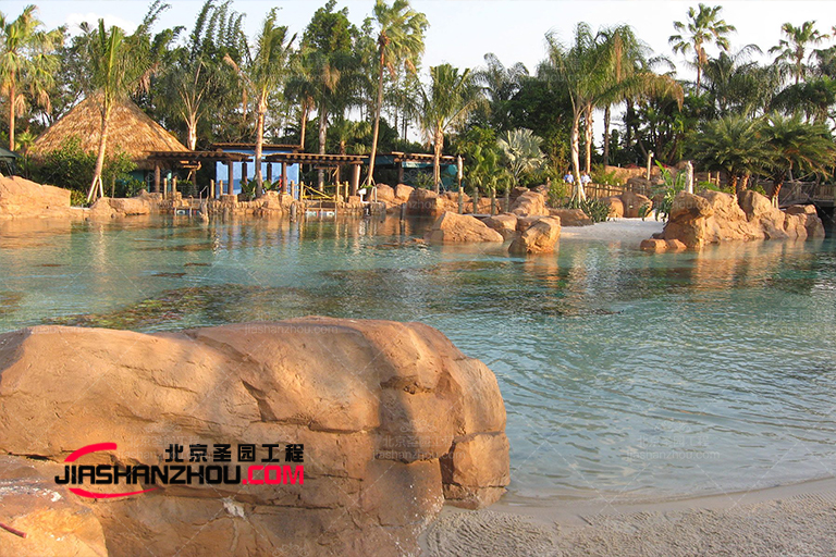 現(xiàn)代住宅熱帶f 格的GRC塑石假山水池景觀設(shè)計