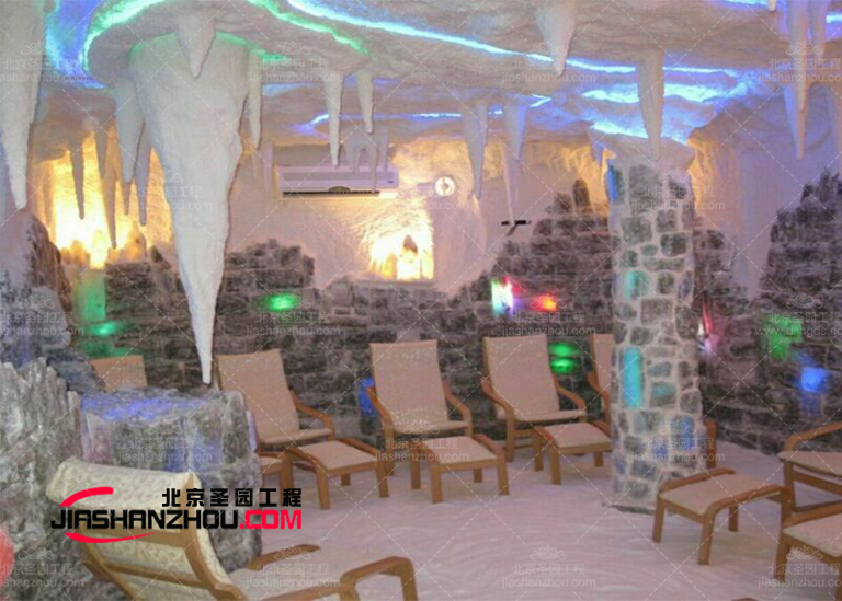 清新自然的鹽洞全鹽汗蒸房顏色布局美圖欣賞