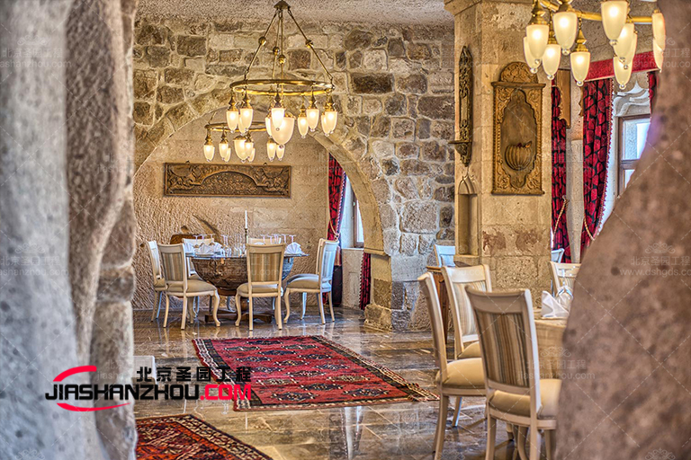 冷暖色調(diào)人工窯洞客棧墻壁與地板搭配設(shè)計(jì)指南
