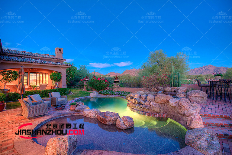 GRC塑石假山水池景觀_長(zhǎng)沙公園主題雕塑