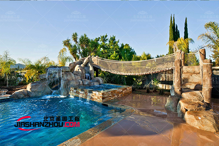 河南grc塑石假山瀑布水景20年廠家 壽命長耐腐蝕