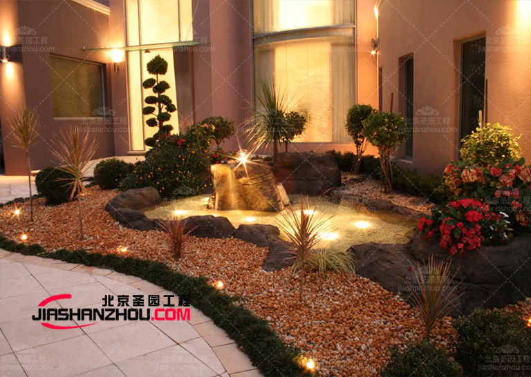 室內(nèi)grc塑石假山瀑布水景制作為任何空間的增加美感