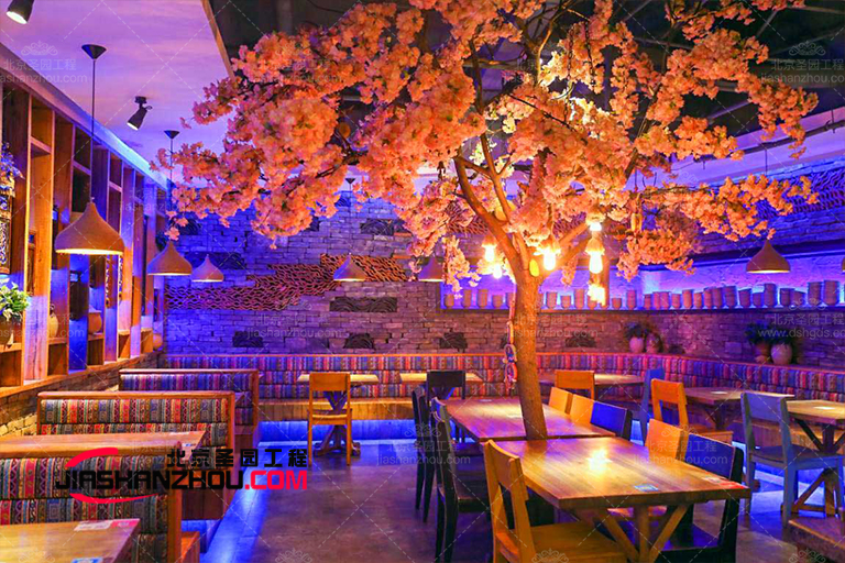 美麗 郁郁蔥蔥人工仿真樹(shù)櫻花樹(shù) 讓空間引人注目