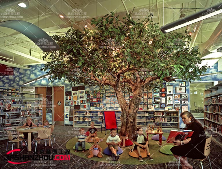 仿真樹營造出自然環(huán)境感，繪畫出超級美的f 景畫