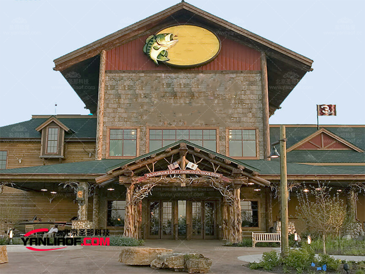 中國有特色的民俗酒店仿真樹皮酒店超贊