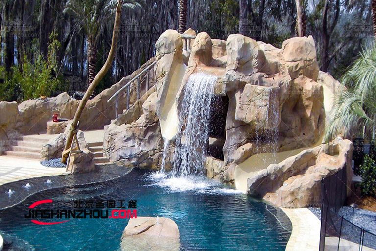 浙江水泥假山布局的內(nèi)部即使在喝茶時也越加接近自然