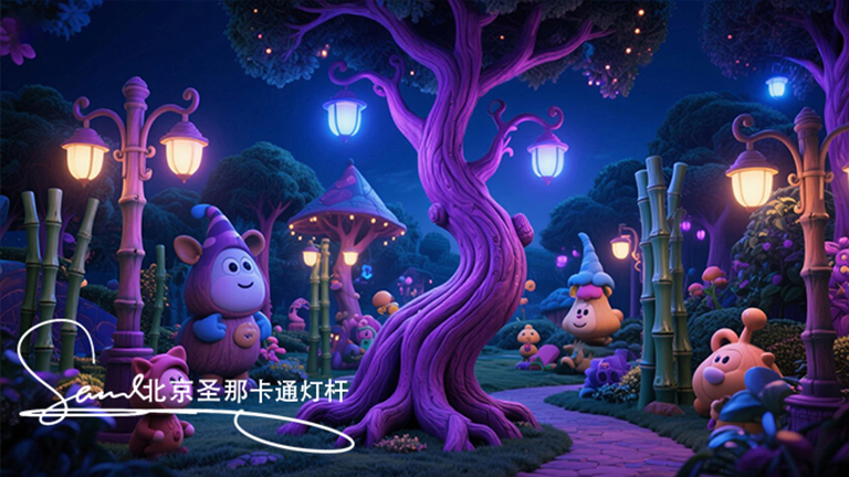 遼寧卡通燈桿景區(qū)建設(shè)中的多面手是一道別樣的f 景線