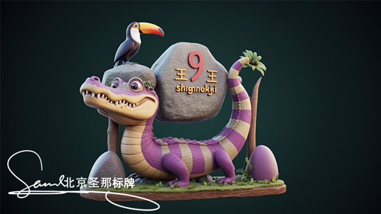 九寨溝水泥仿木標識牌 園林景區(qū)裝飾的綠色新寵