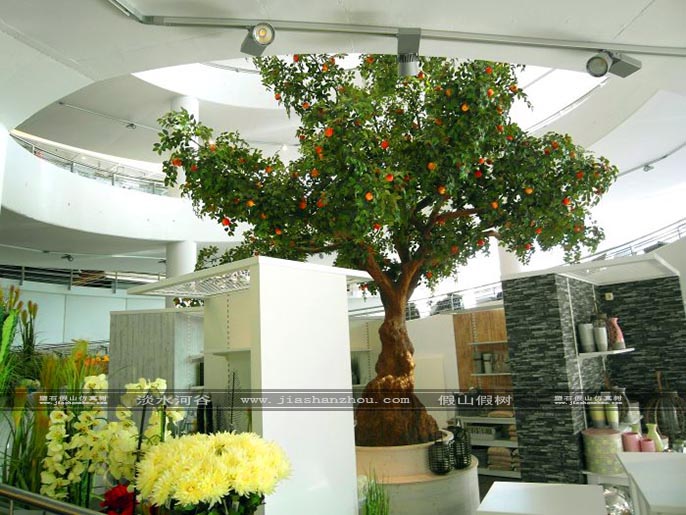 仿真樹葉室內(nèi)裝飾效果