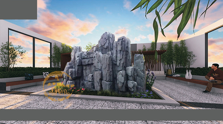 屋頂花園假山.jpg 屋頂花園假山