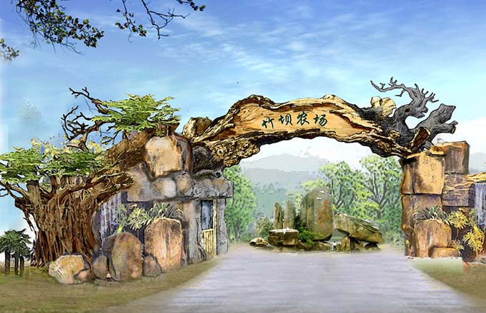 仿真樹(shù)大門