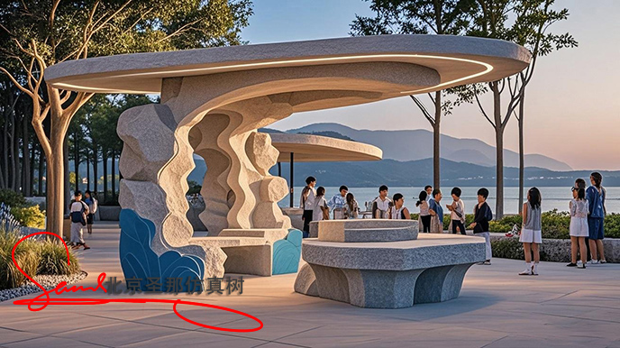 水泥仿木涼亭.jpeg 水泥仿木涼亭