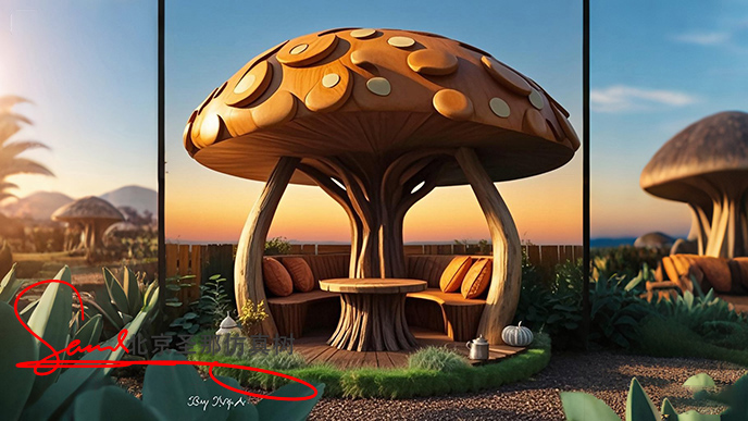 水泥仿木涼亭.jpg 水泥仿木涼亭